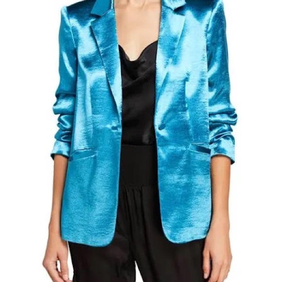 cinq a sept Jackets & Blazers - Satin blue cinq a sept blazer